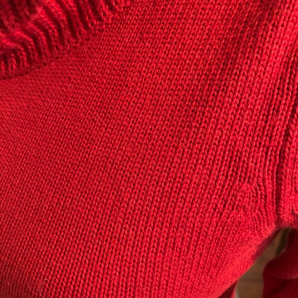 Banana Republic Red 100% Cotton Cowl-neck Sweater - Picture 4 of 8